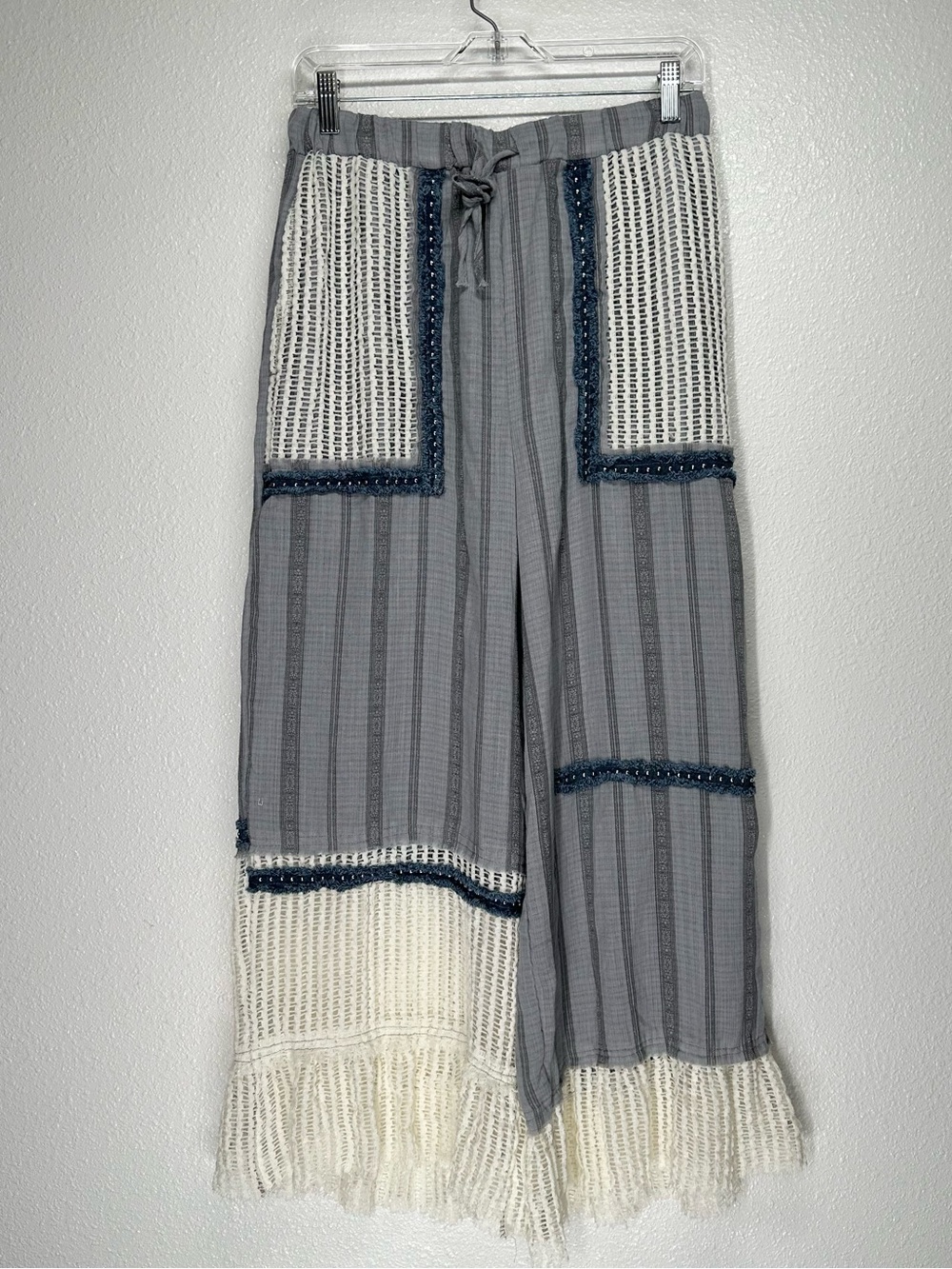 POL Coastal Lines Striped Patchwork Pants